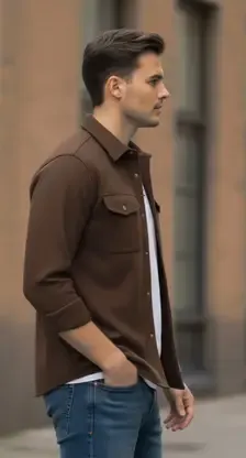 Men Regular Fit Solid Button Down Collar Casual Shirt
